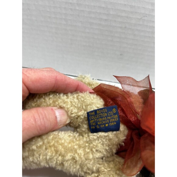 Boyds Bears Plush Miss Hedda Bearmore Vintage Jointed Hat Mum Stuffed Animal Toy - Picture 4 of 6